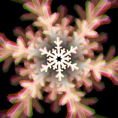Christmas snowflake sign with aberrations N9