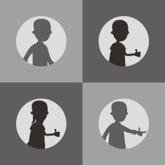 silhouette avatar portrait picture N2