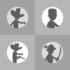silhouette avatar portrait picture N3