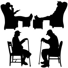 Vector silhouette of couple N286