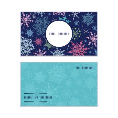 Vector snowflakes on night sky Christmas snowflake silhouette pattern frame