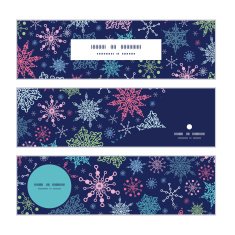 Vector snowflakes on night sky Christmas snowflake silhouette pattern frame N2