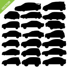 Car silhouettes vector