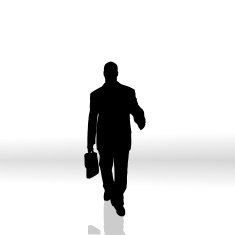 Vector silhouette of businessman N17