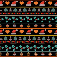 Christmas silhouette seamless ornament N2