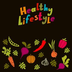 Healthy lifestyle colorful background with vegetables