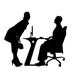 Vector silhouettes of people N159