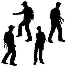 Vector silhouette of a woman N1502