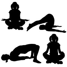 Vector silhouette of a woman N1507