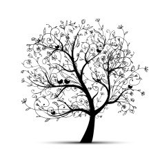 Art tree floral for your design N2