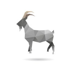 Goat abstract isolated on a white backgrounds vector illustration