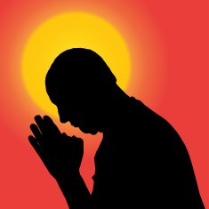 Vector silhouette of a man N616