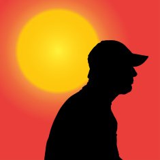 Vector silhouette of a man N618