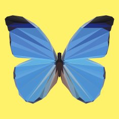 polygonal abstract geometric butterfly background