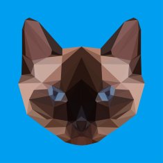 polygonal siamese cat background N2