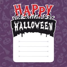 Happy Halloween Card with Text Box