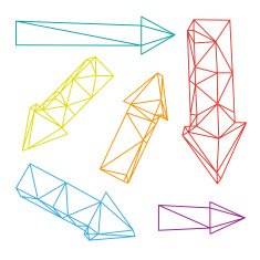 Set abstract arrows vector illustration N4