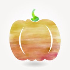 Stylized silhouette of pumpkin