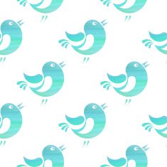 Seamless pattern with silhouettes of small birds N3