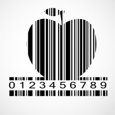 Barcode Apple Image Vector Illustration N2
