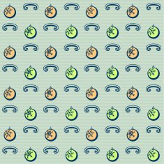 Christmas baubles seamless pattern
