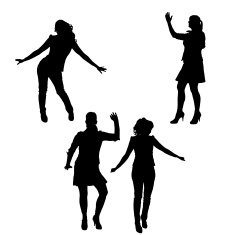 Vector silhouette of a woman N1516
