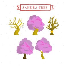 blossom tree - vector illustration