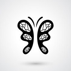 butterfly icon vector