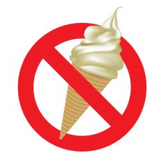 No ice cream sign