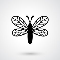 dragonfly icon vector