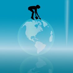 Vector silhouette of woman N213