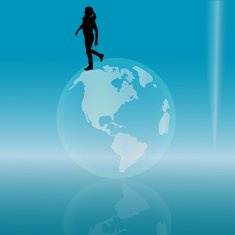 Vector silhouette of woman N217