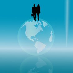Vector silhouette of couple N306