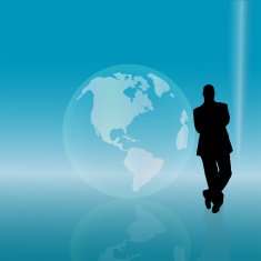 Vector silhouette of a businessman N15