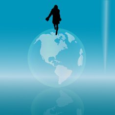 Vector silhouette of woman N221