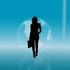 Vector silhouette of woman N225