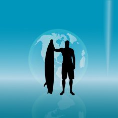 Vector silhouette of man N105