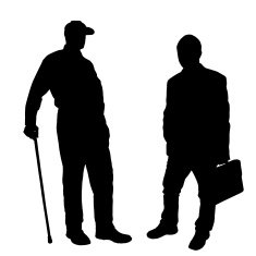 Vector silhouette of man N115