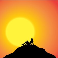 Vector silhouette of woman N252