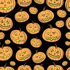 Pumpkin Halloween seamless texture