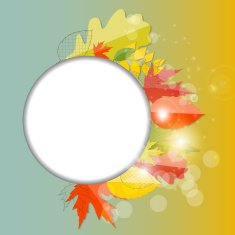 Shiny Autumn Natural Leaves Background Vector Illustration N34