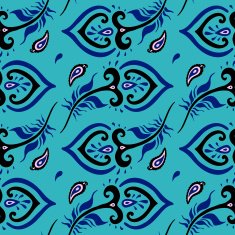 Beautiful peacock Feathers Seamless background