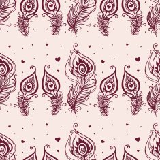 Beautiful peacock Feathers Seamless background N3