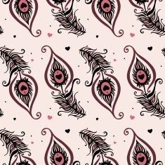 Beautiful peacock Feathers Seamless background N4