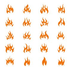 Fire icons set N3