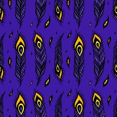 Vintage Feathers Seamless background N3