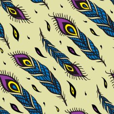 Vintage Feathers Seamless background N4