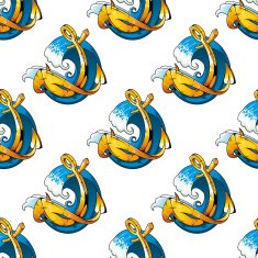 Nautical themed background seamless pattern
