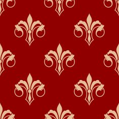 Seamless floral fleur de lis pattern