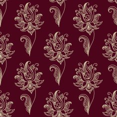 Paisley seamless floral pattern N6